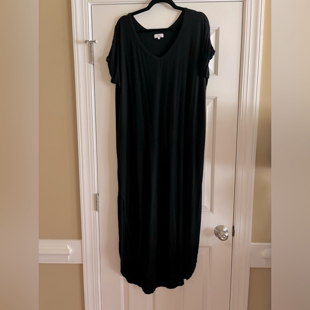 Black Piko Short Sleeved Maxi Dress Size M